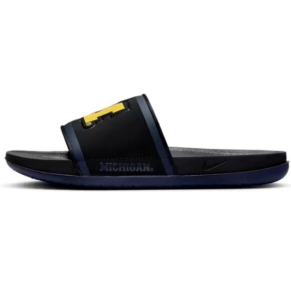 Nike Offcourt Slide Michigan Wolverines Sandal Mens Size 9 Cushioned Black New